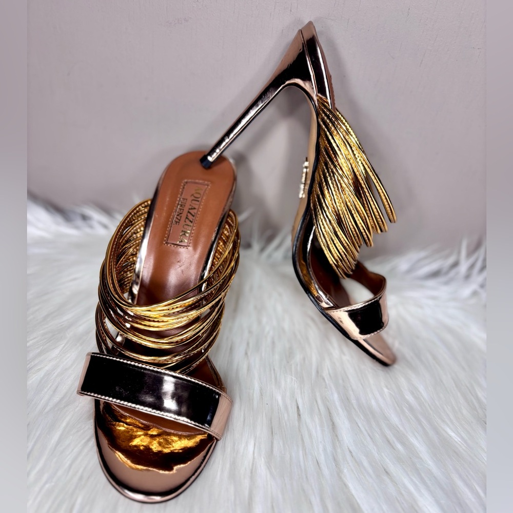 AQUAZZURA Mirrored Strappy Sandal